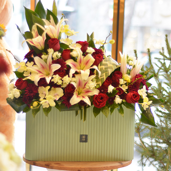 باکس گل بیضی شیار دار